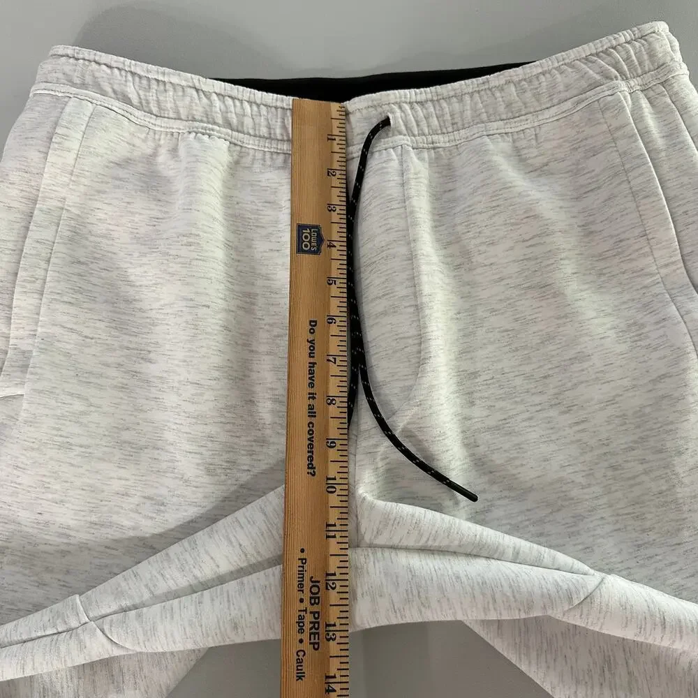 American Eagle Men's Joggers AE White Heather‎ Tapered Leg Sweatpants Sz L